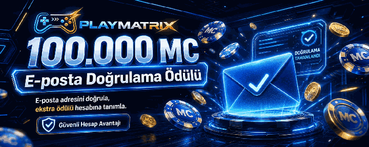 PlayMatrix e-posta doğrulama ödülü tanıtımı